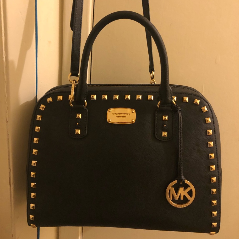 Michael Kors Sandrine Studded Large Leather Bag
